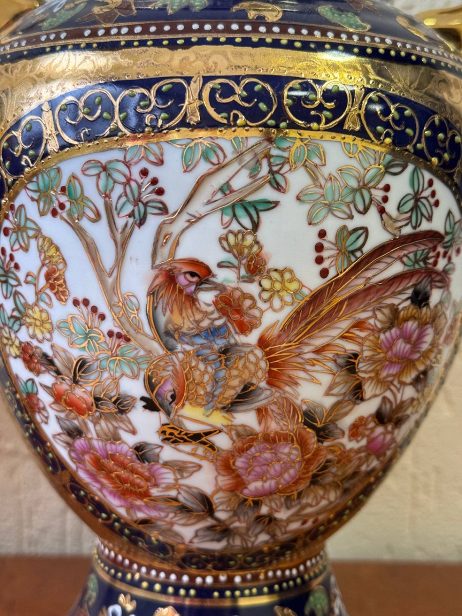 Ваза с крышкой в стиле шинуазри 2 штуки