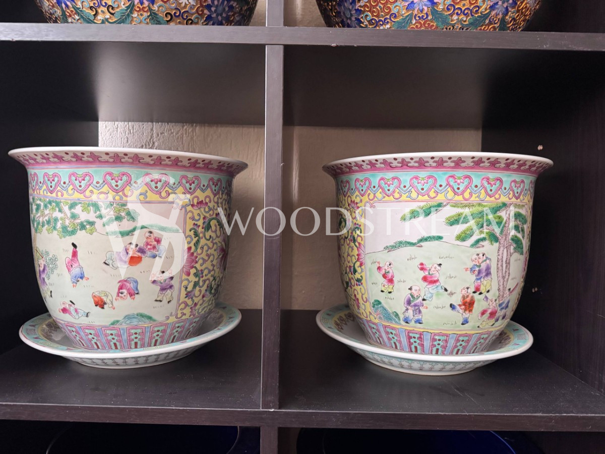 Кашпо/Вазон в стиле шинуазри 2 штуки