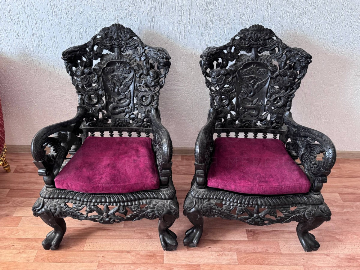 Кресло в англо-индийском стиле 2 штуки