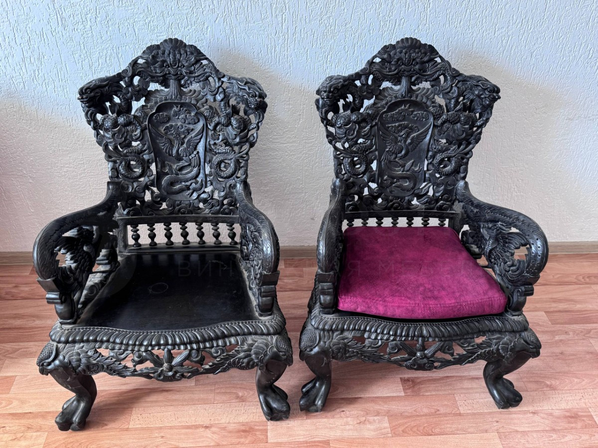 Кресло в англо-индийском стиле 2 штуки