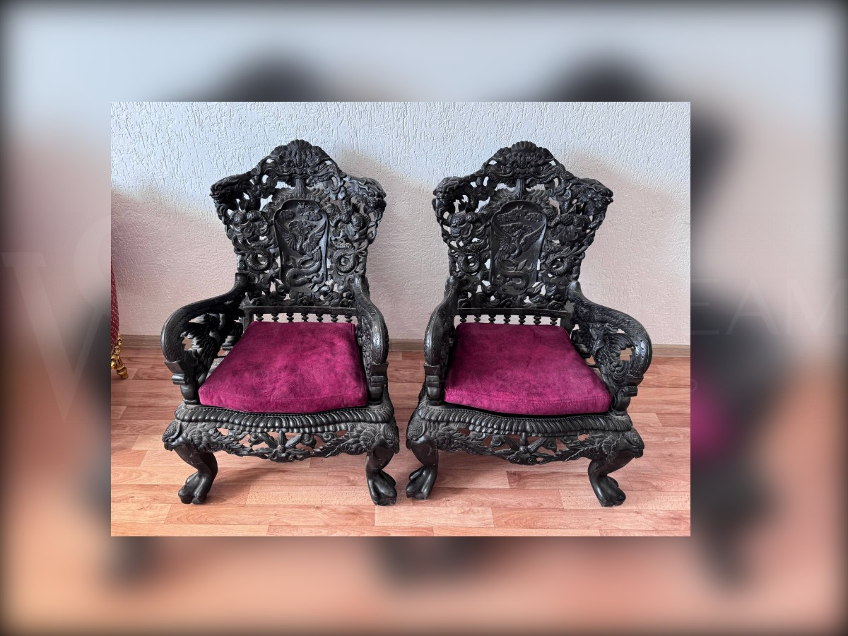 Кресло в англо-индийском стиле 2 штуки