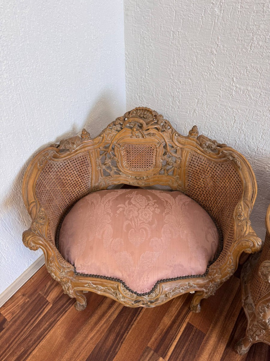 Комплект мягкой мебели для гостиной в стиле венецианского барокко