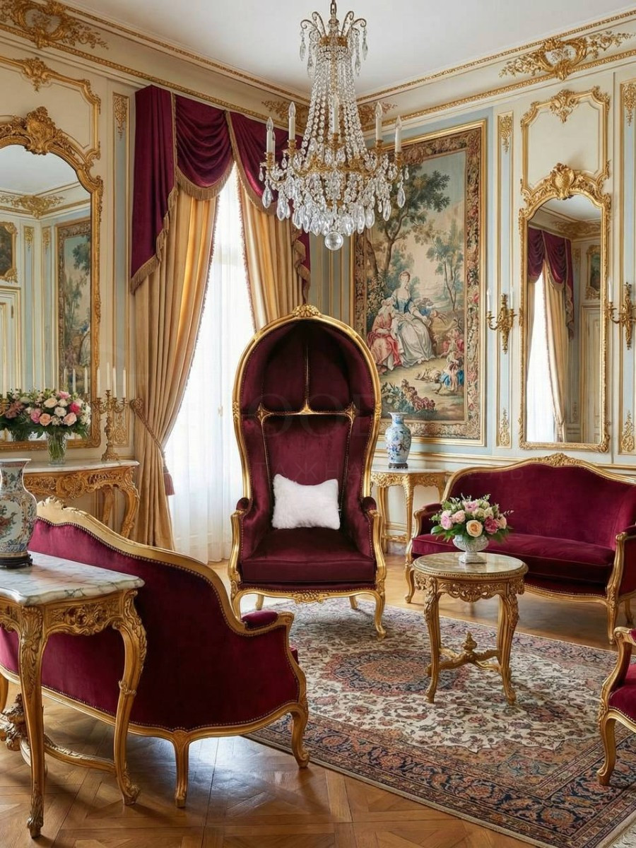 Кресло с капюшоном в стиле Людовика XV