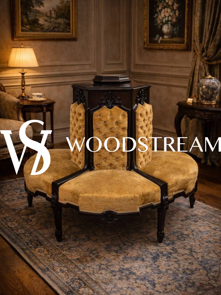 Диван/Софа/банкетка полукруглая в стиле Людовика XVI