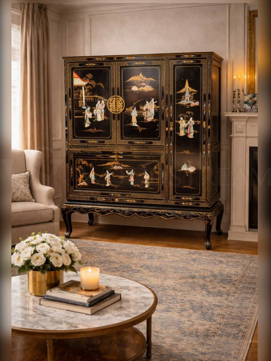 Шкаф в стиле шинуазри