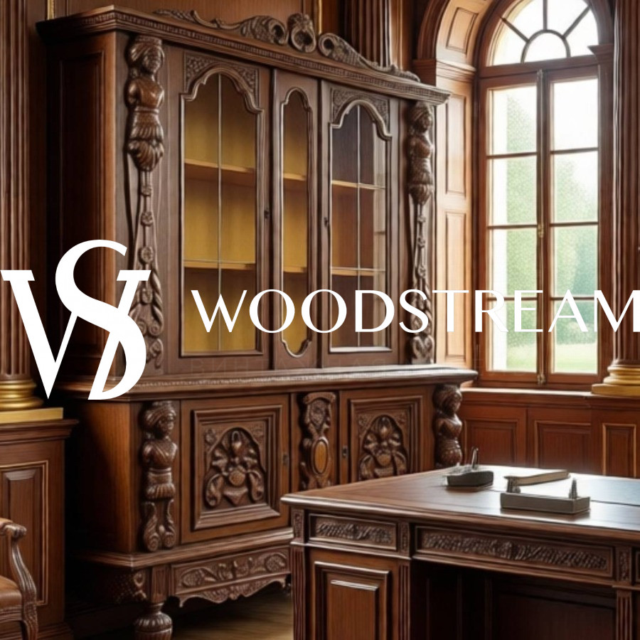 Шкаф книжный/Витрина в стиле неоренессанс