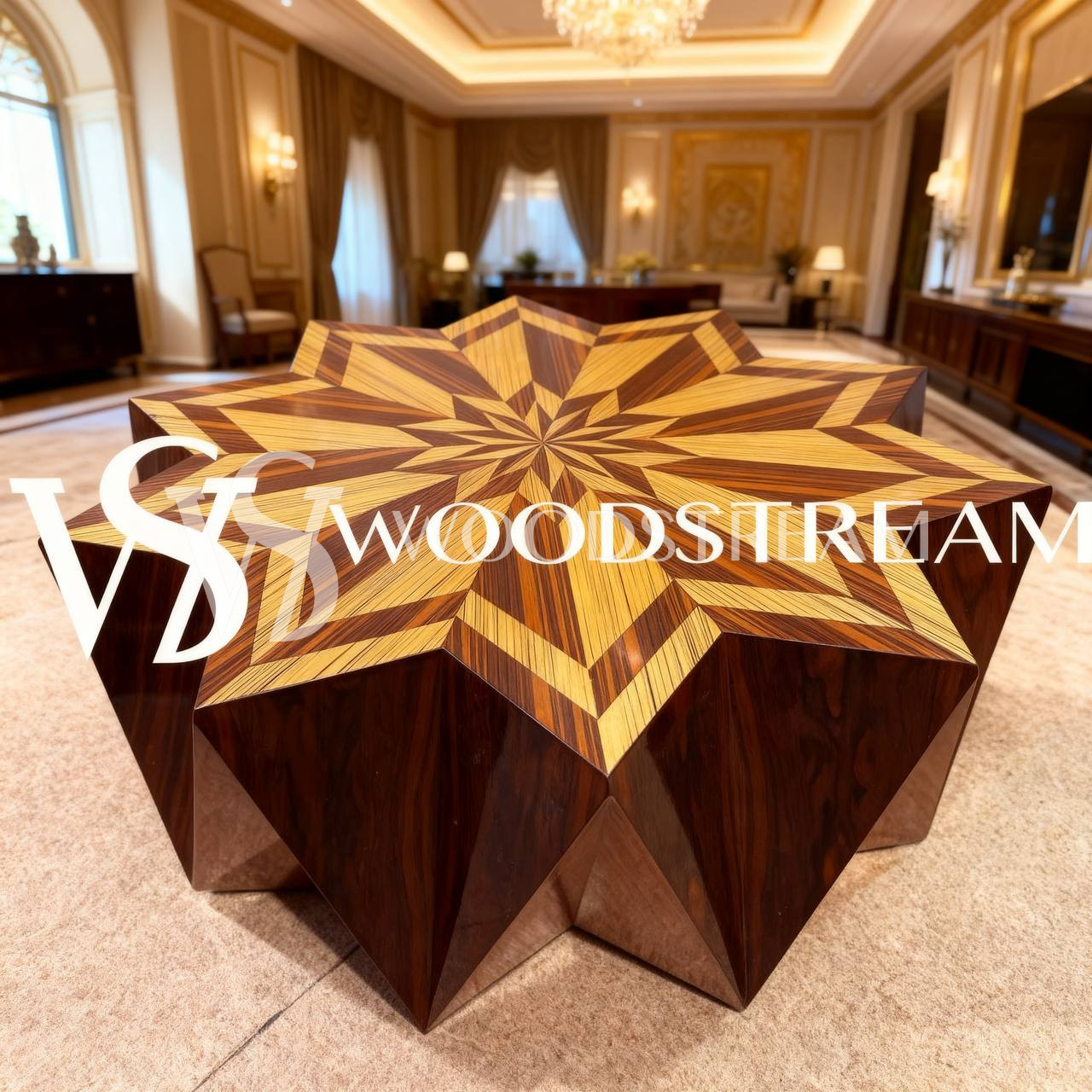 Стол журнальный с геометрическим рисунком