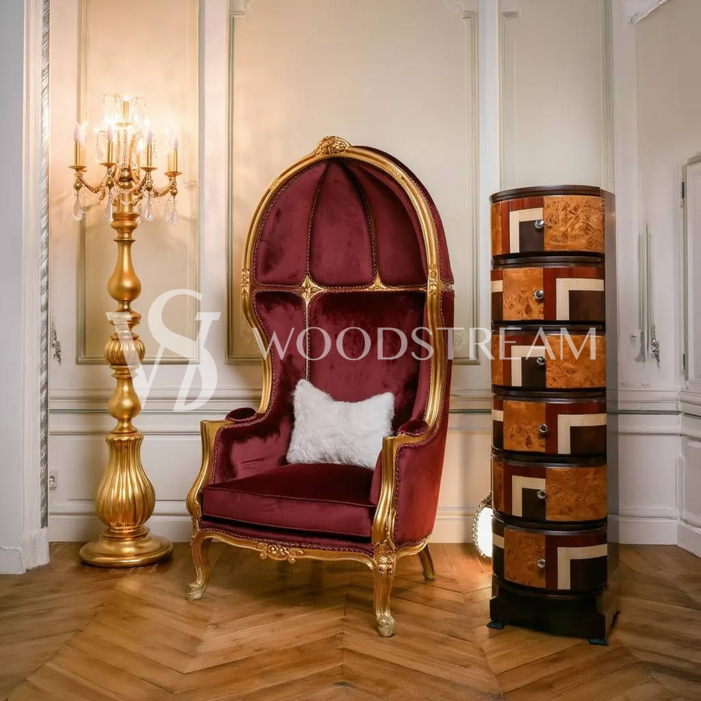 Комод высокий с геометрическим рисунком