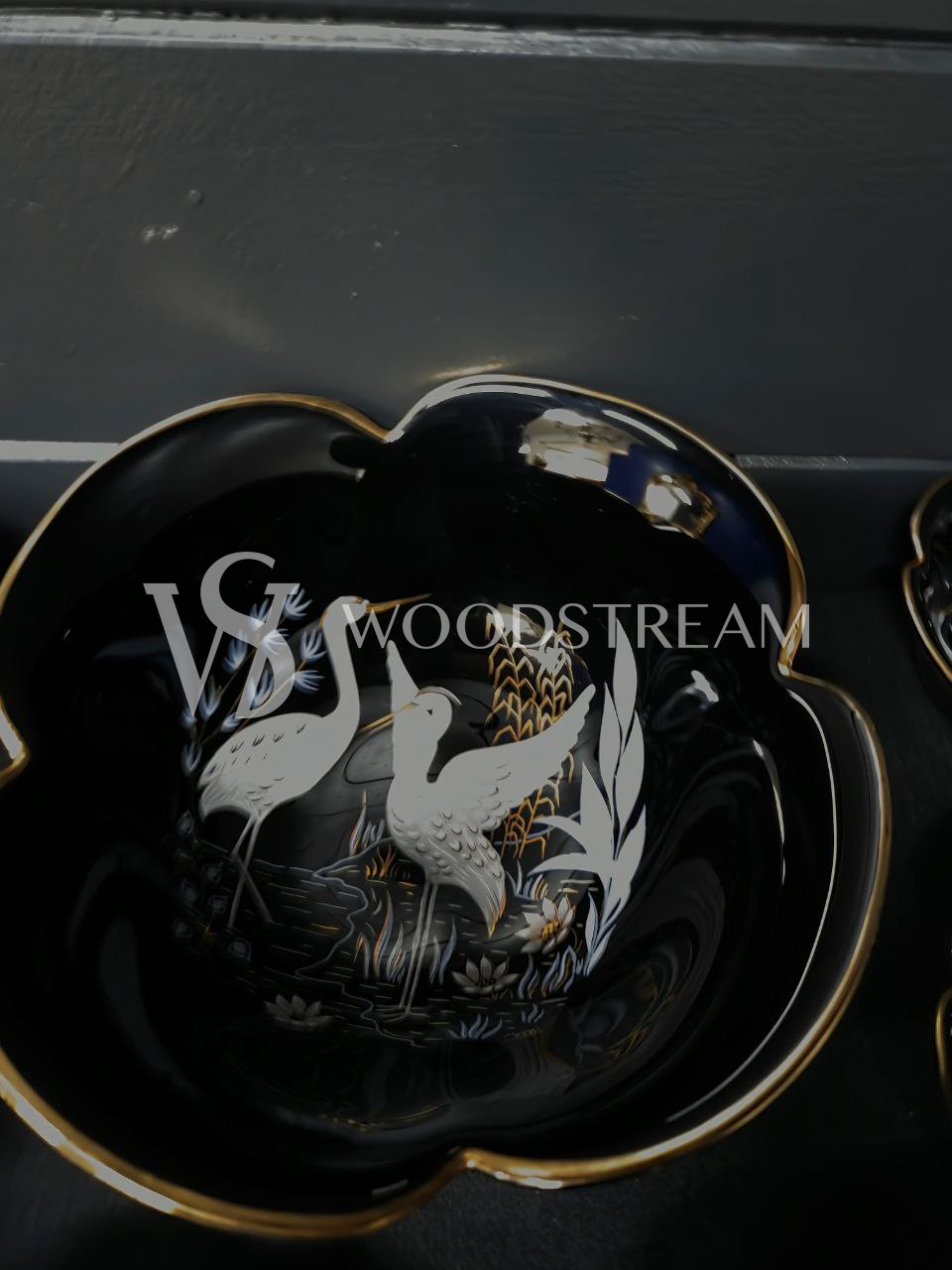 Комплект: Блюдо/Тарелка и блюдце 6 штук в стиле шинуазри