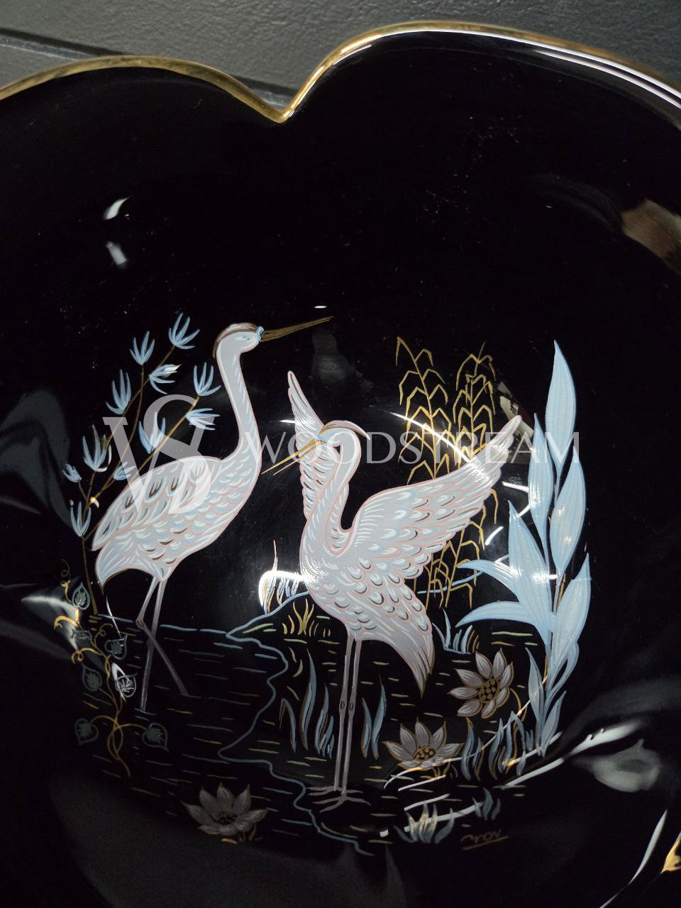 Комплект: Блюдо/Тарелка и блюдце 6 штук в стиле шинуазри