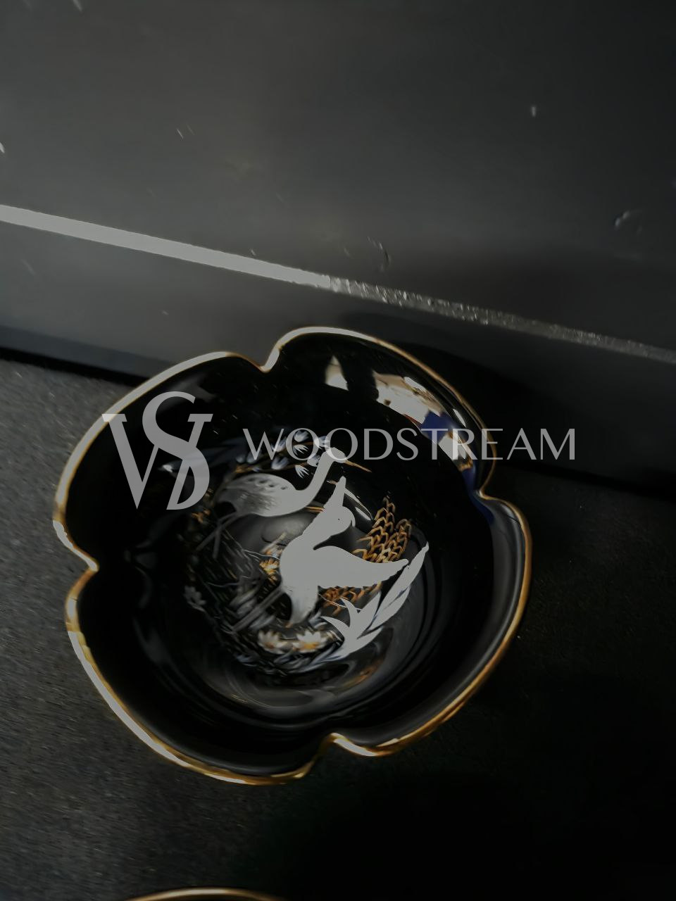 Комплект: Блюдо/Тарелка и блюдце 6 штук в стиле шинуазри