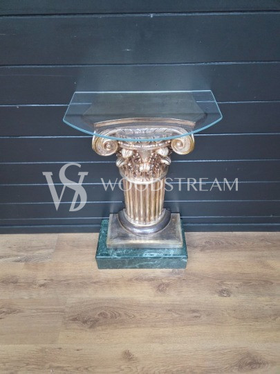 Консоль/Постамент/Подставка/Колонна со стеклянной столешницей