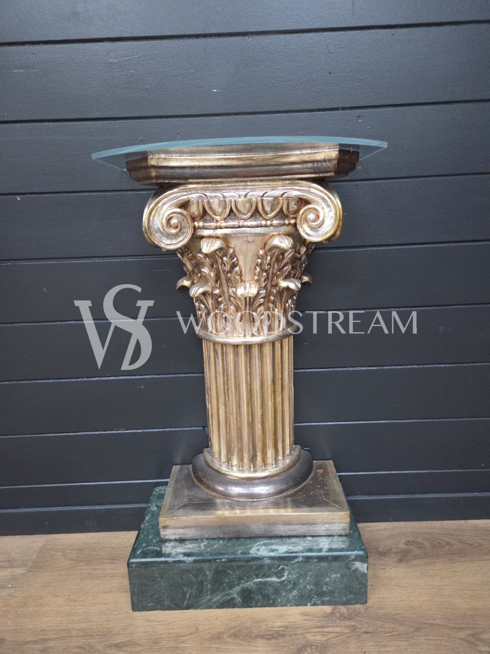 Консоль/Постамент/Подставка/Колонна со стеклянной столешницей