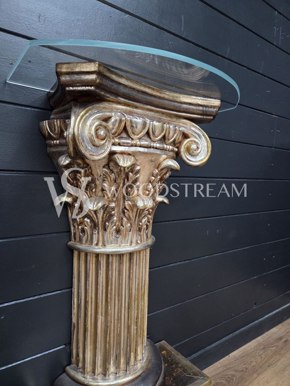 Консоль/Постамент/Подставка/Колонна со стеклянной столешницей