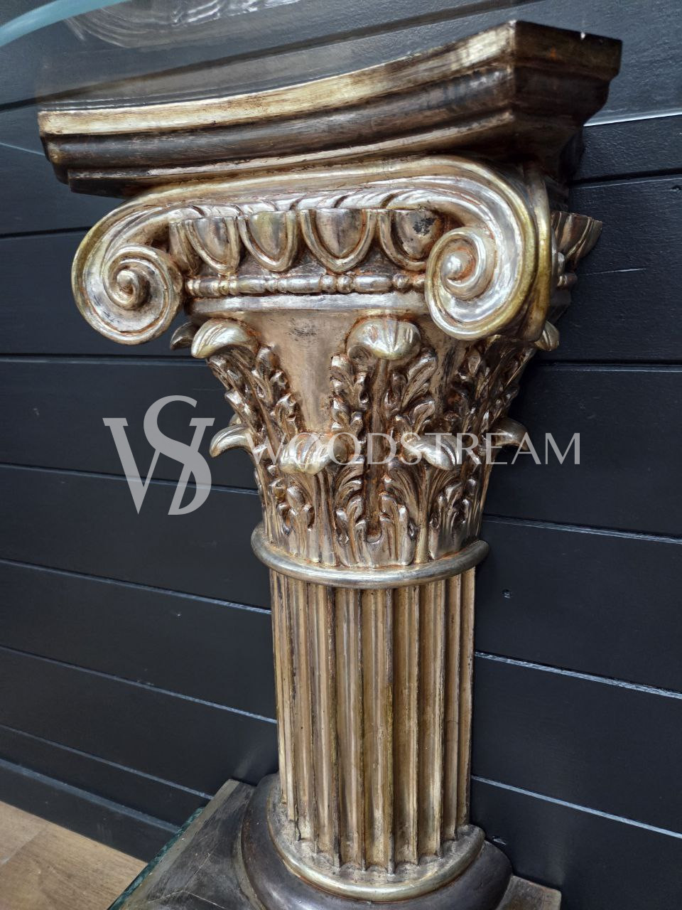 Консоль/Постамент/Подставка/Колонна со стеклянной столешницей