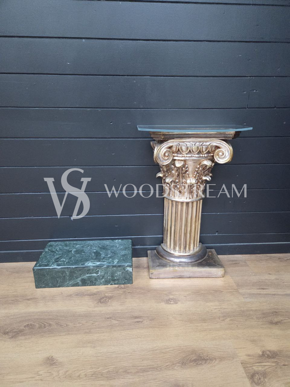 Консоль/Постамент/Подставка/Колонна со стеклянной столешницей
