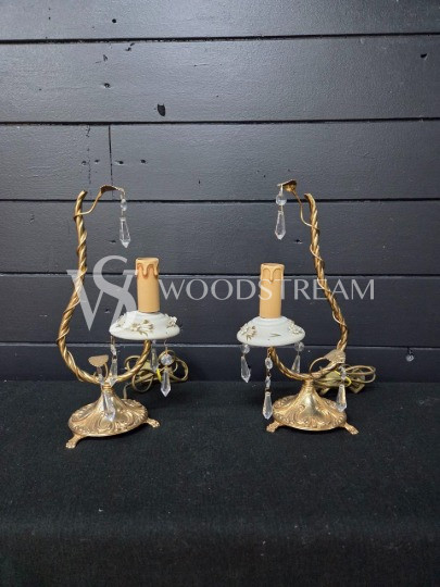 Лампа настольная в форме Подсвечника 2 штуки Каподимонте