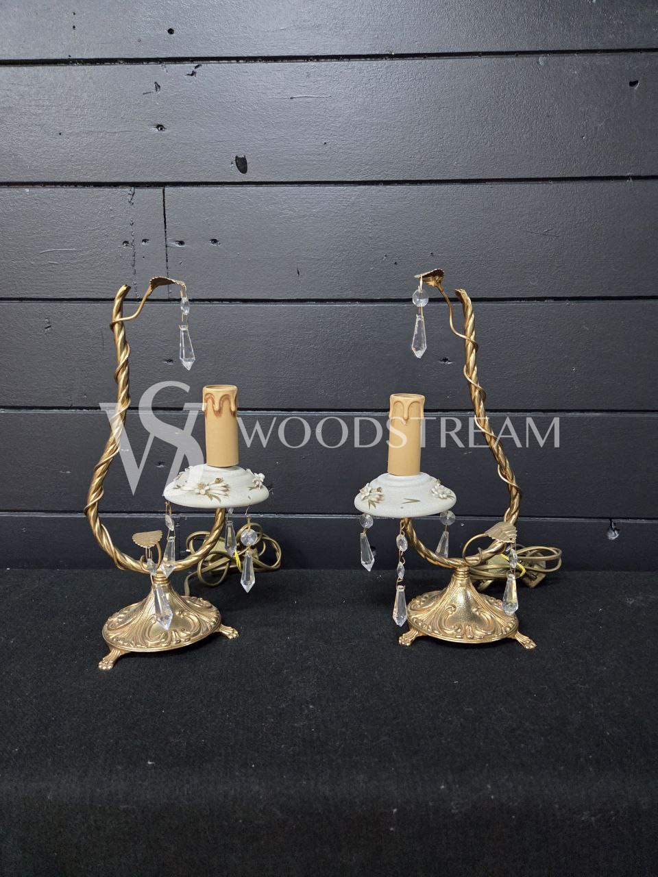 Лампа настольная в форме Подсвечника 2 штуки Каподимонте