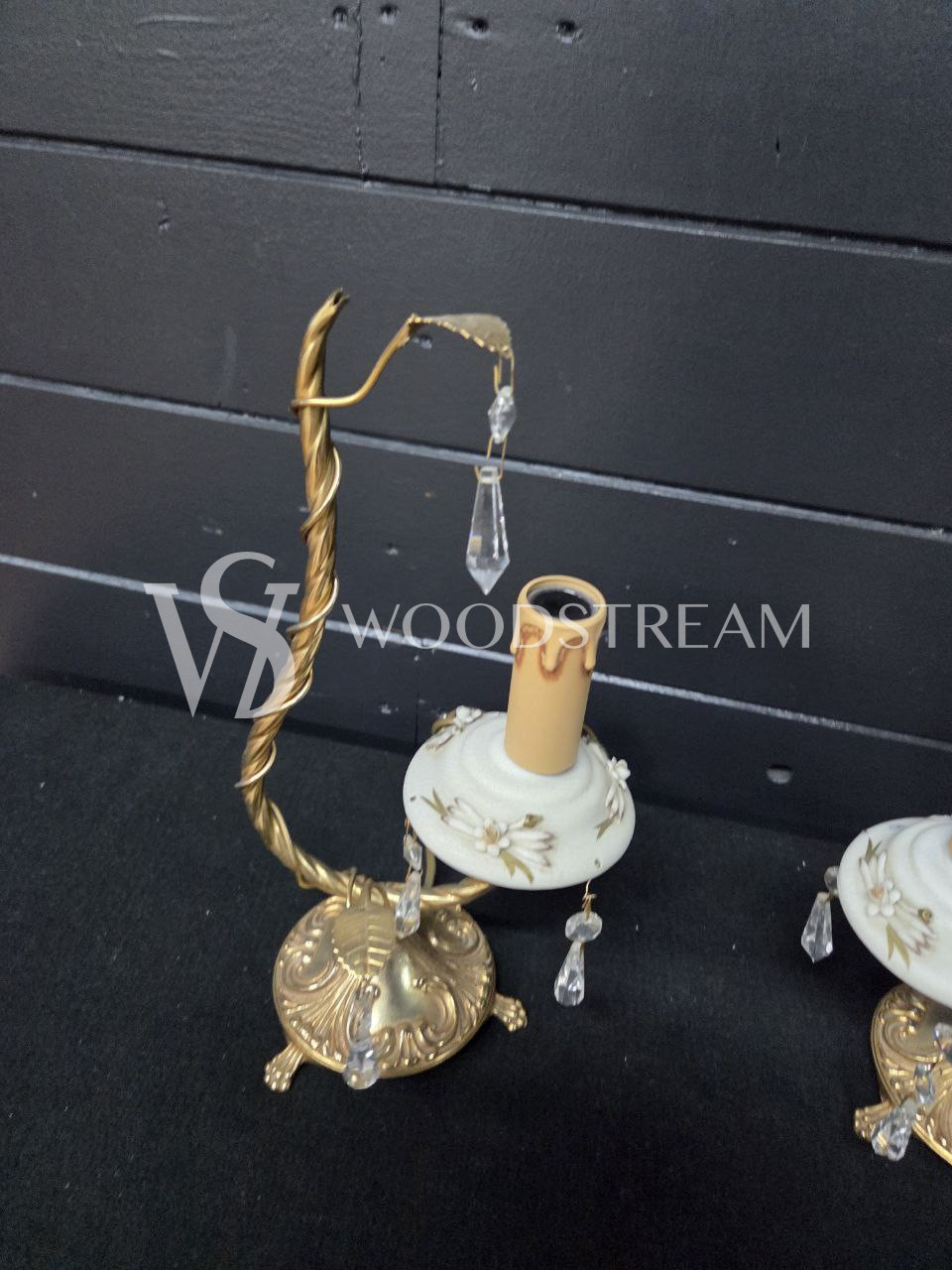 Лампа настольная в форме Подсвечника 2 штуки Каподимонте