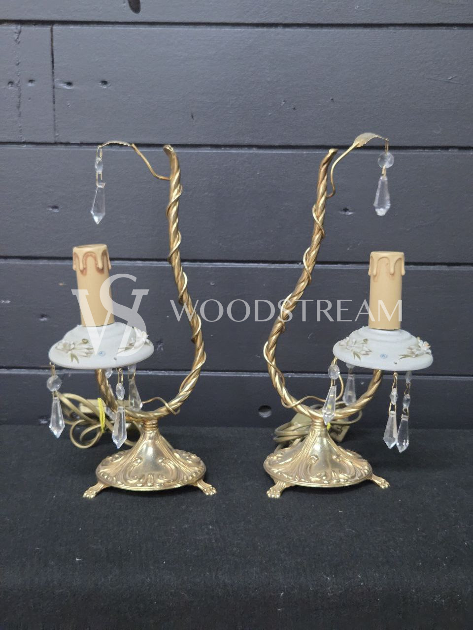 Лампа настольная в форме Подсвечника 2 штуки Каподимонте