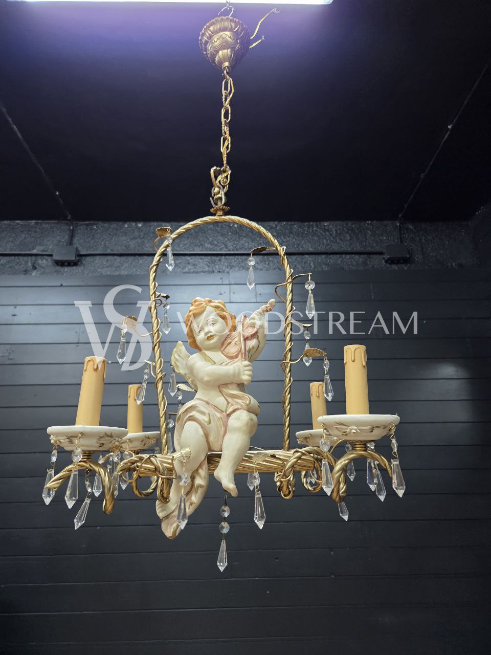 Люстра с путти в стиле венецианского барокко Каподимонте
