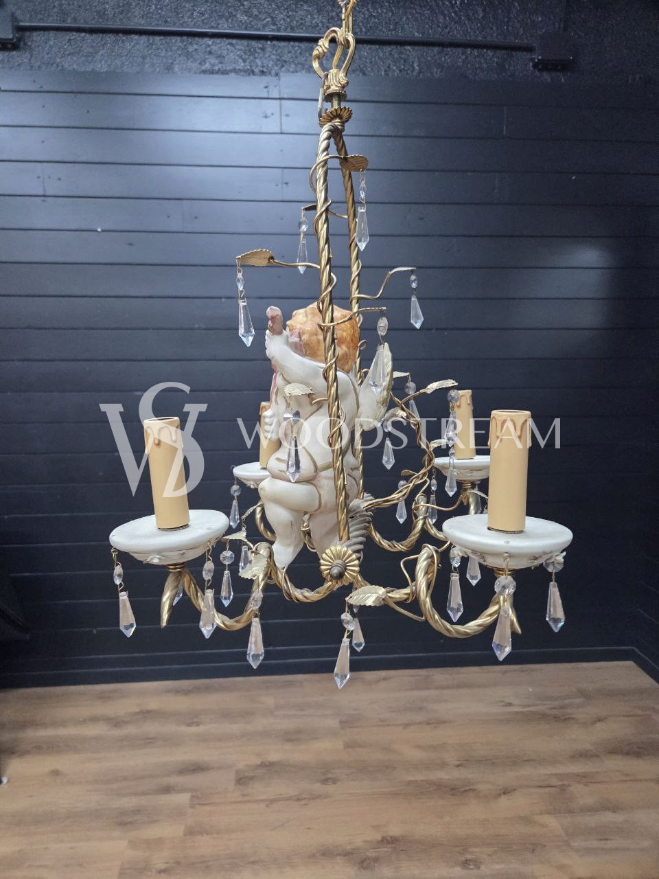 Люстра с путти в стиле венецианского барокко Каподимонте