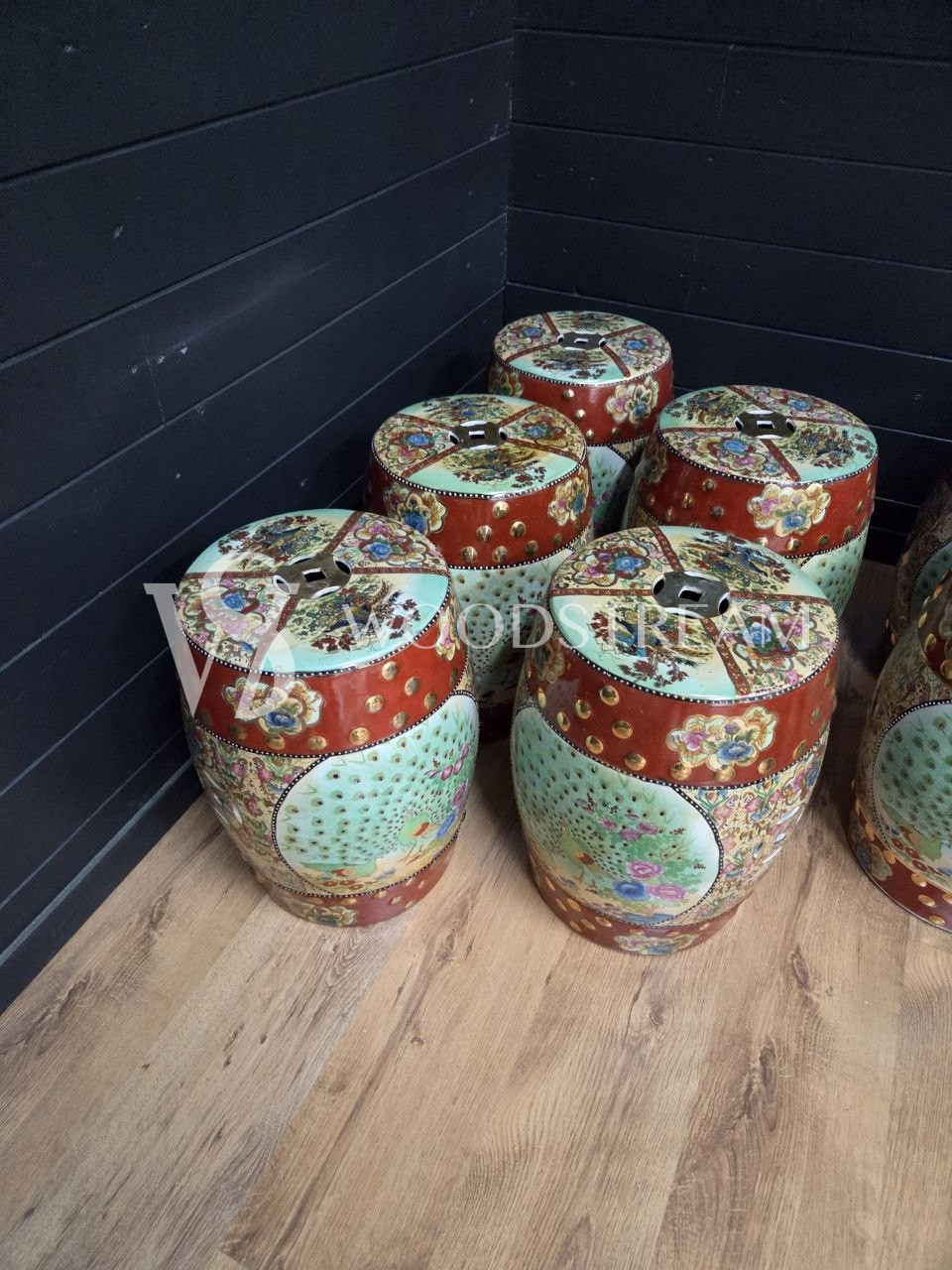 Подставка/Табурет керамический в стие шинуазри