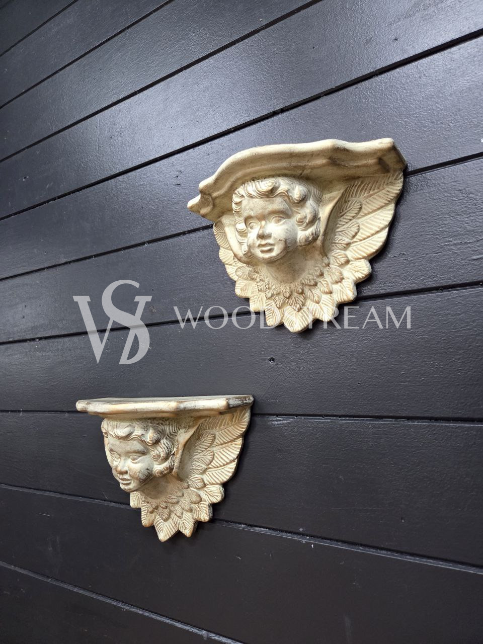 Консоль/Полка с ангелом в стиле венецианского барокко 2 штуки