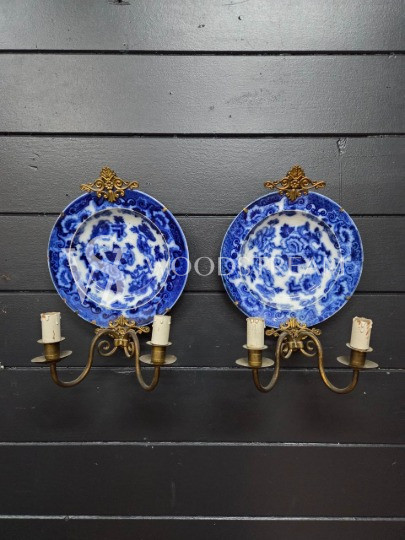 Бра с тарелкой декоративной винтажное 2 штуки