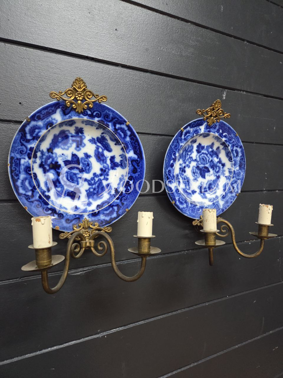 Бра с тарелкой декоративной винтажное 2 штуки
