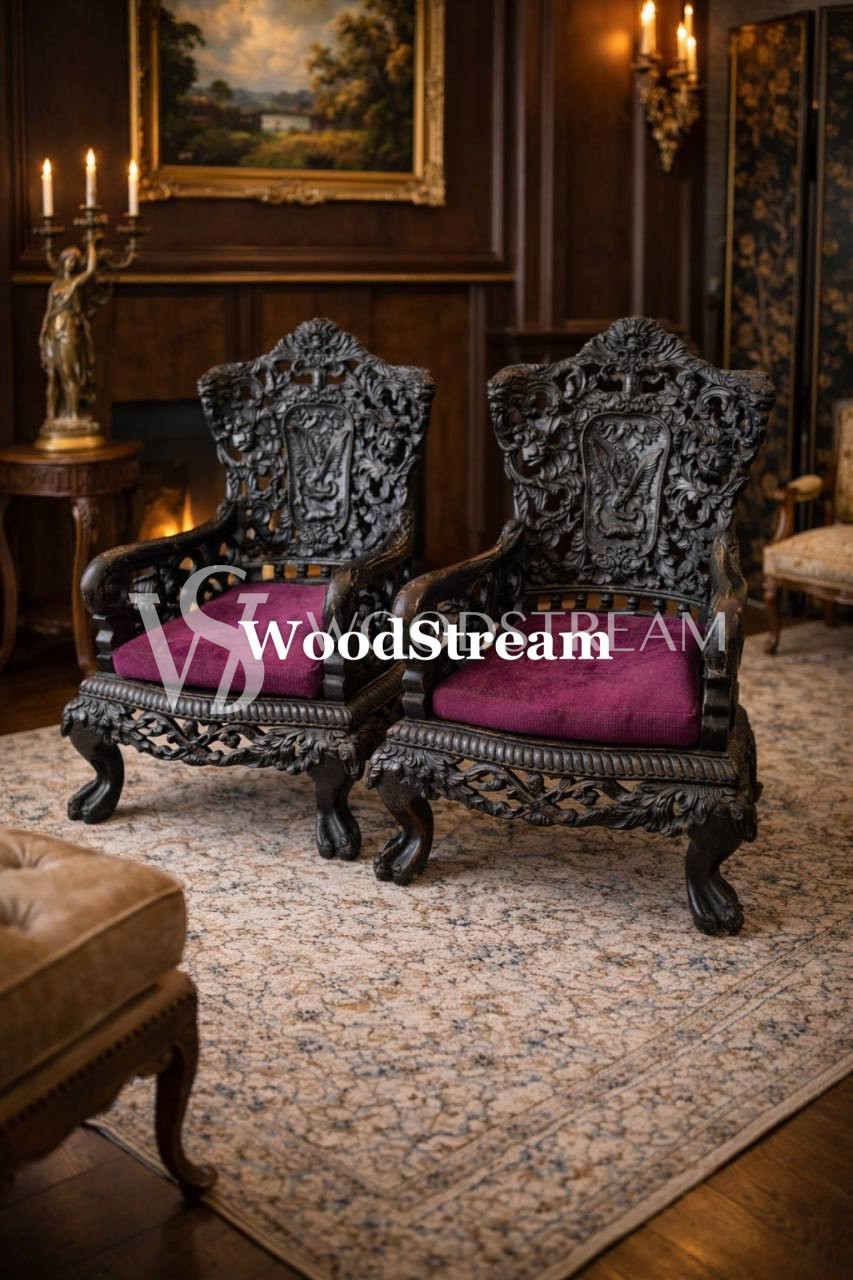 Кресло в англо-индийском стиле 2 штуки