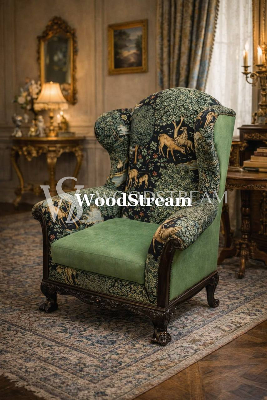 Кресло кабинетное винтажное после реставрации