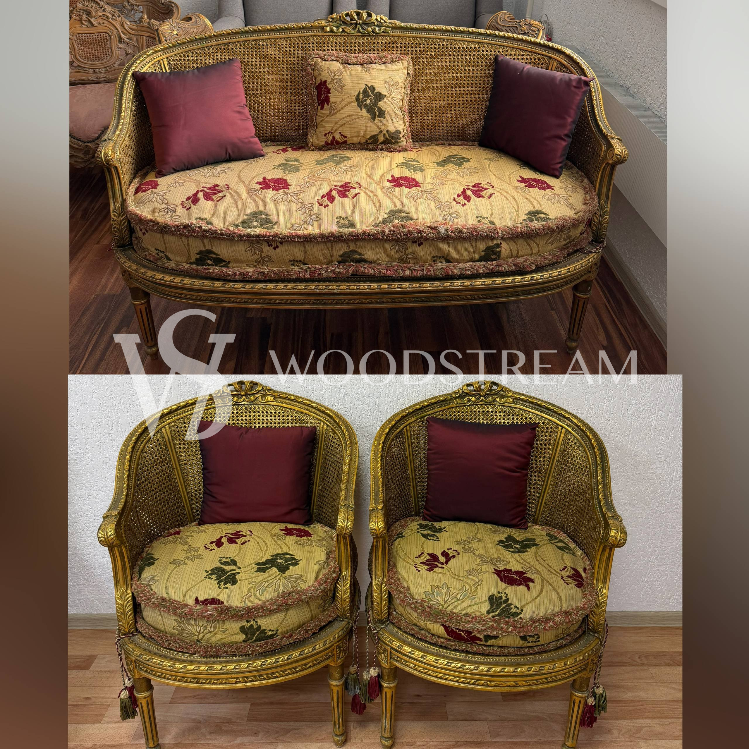 Комплект мягкой мебели для гостиной в стиле Людовика XVI