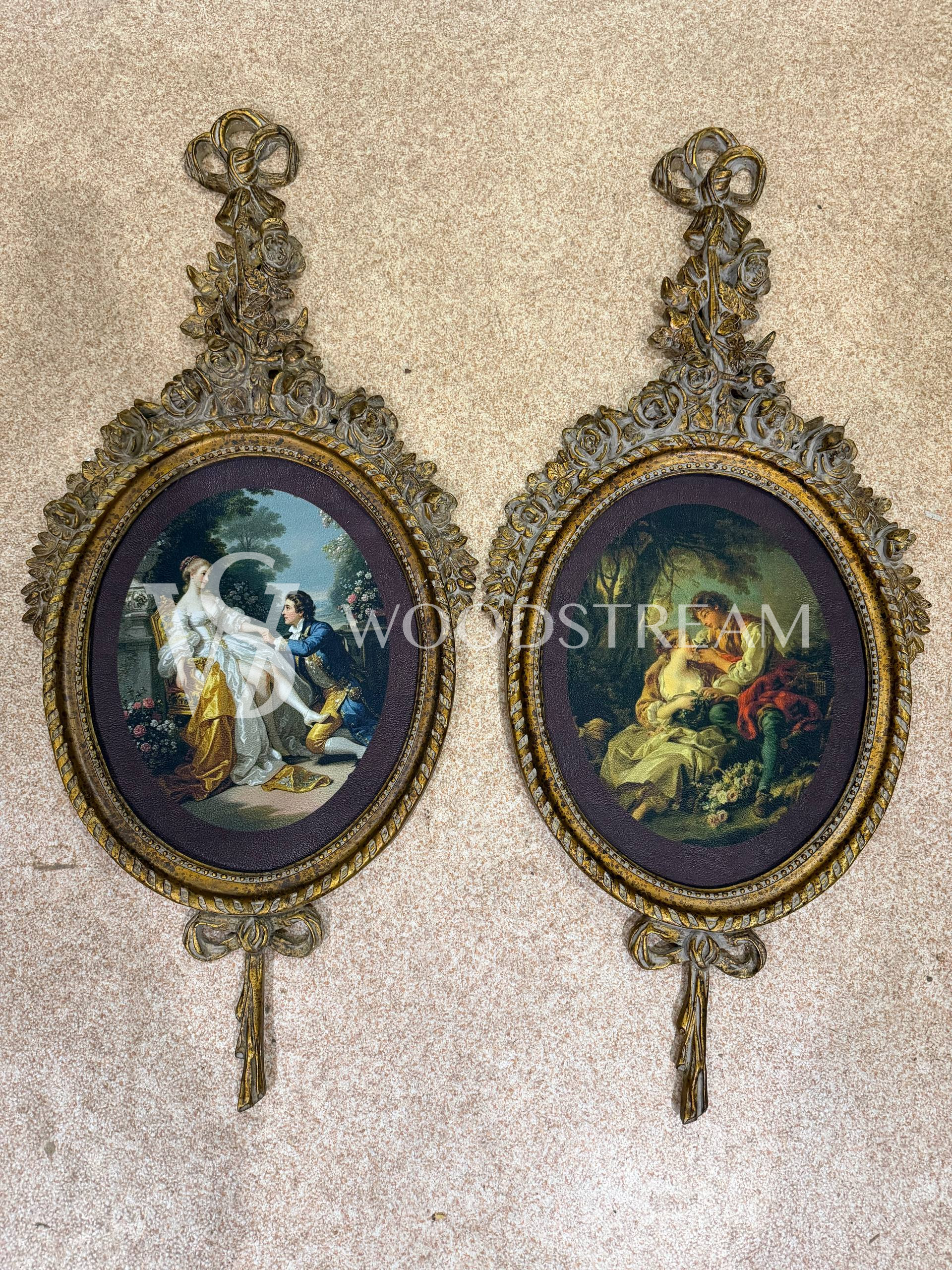 Картина в раме в стиле Людовика XVI 2 штуки