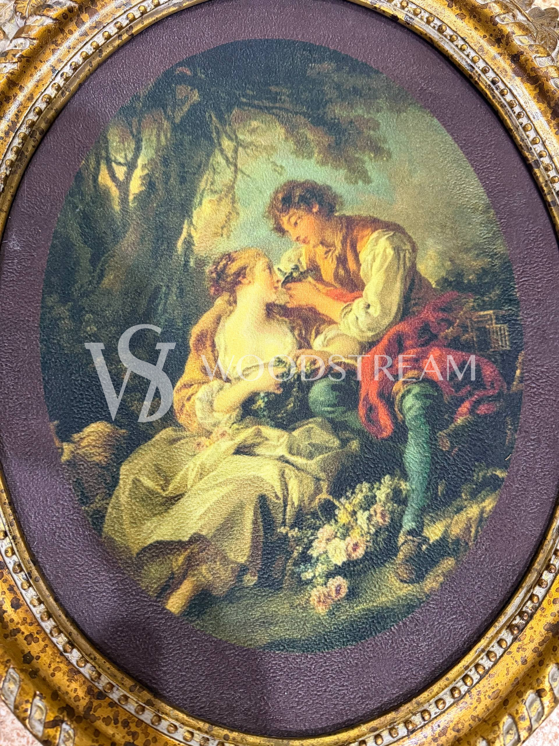 Картина в раме в стиле Людовика XVI 2 штуки