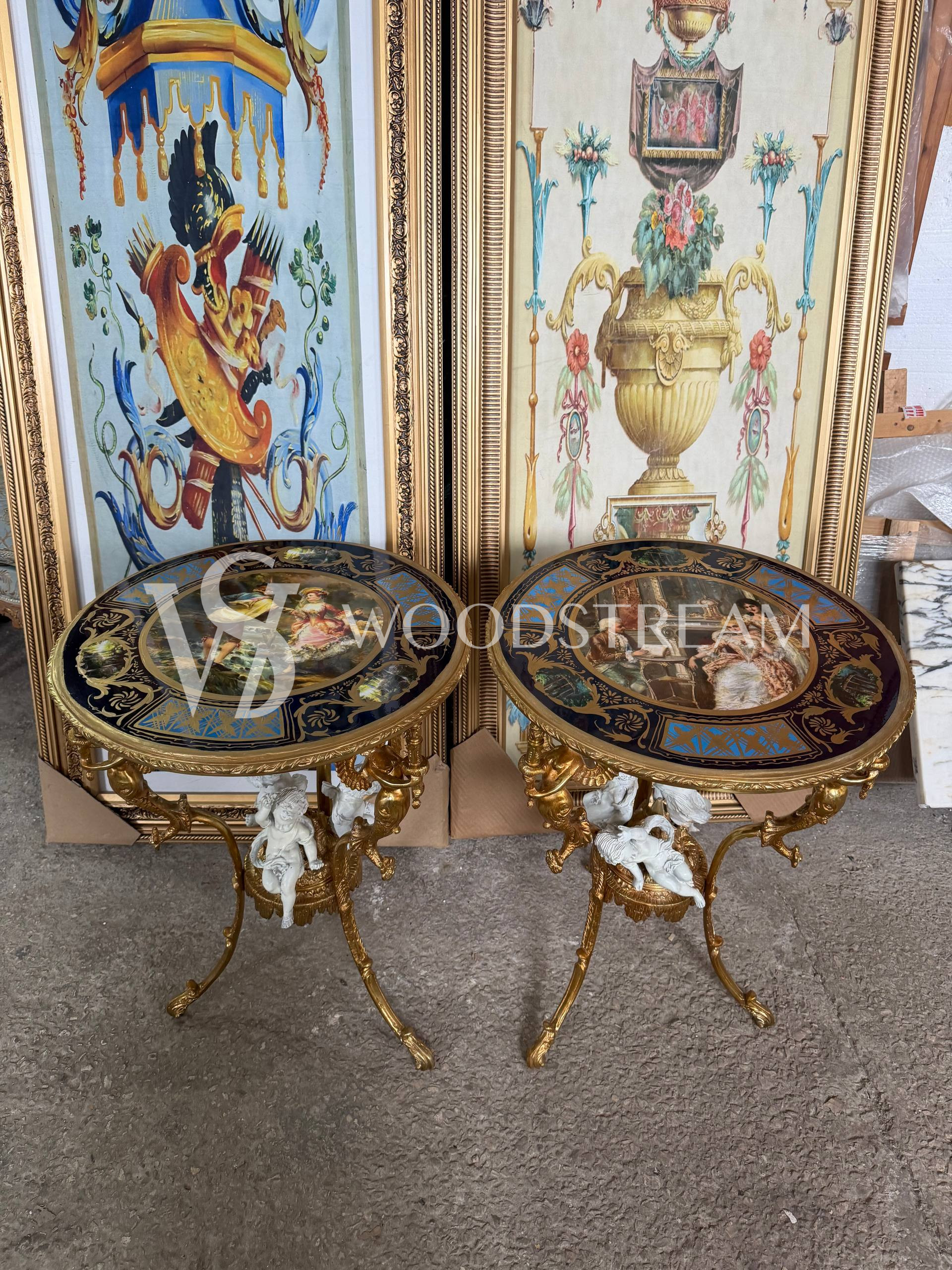 Стол/Подставка в стиле венецианского барокко с путти 2 штуки