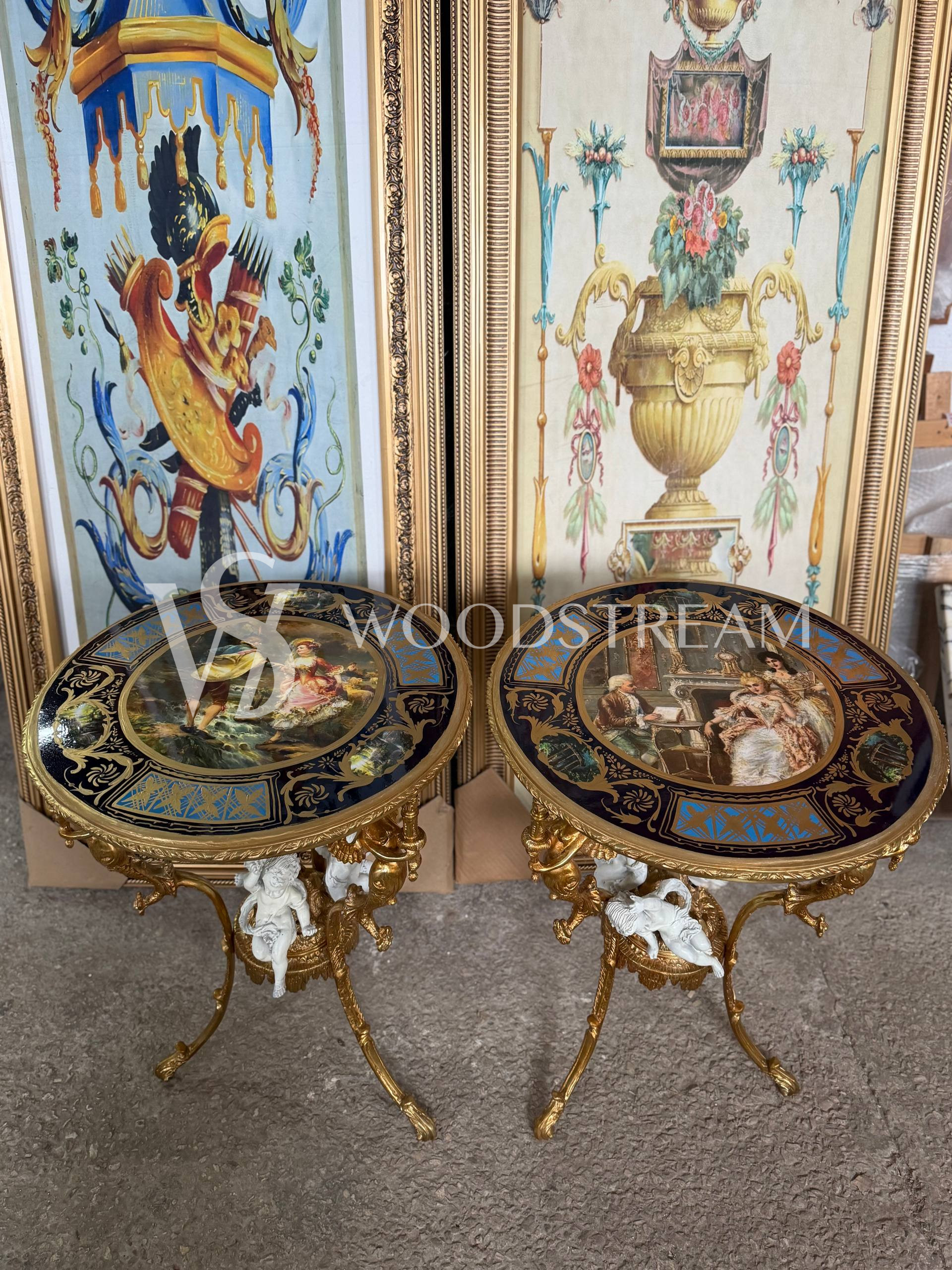 Стол/Подставка в стиле венецианского барокко с путти 2 штуки