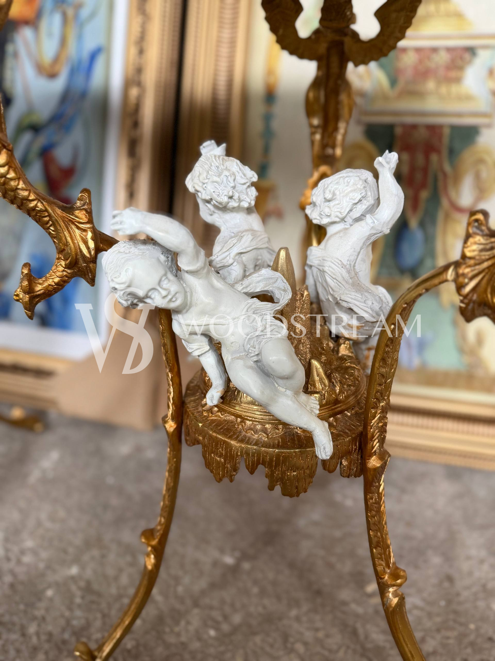 Стол/Подставка в стиле венецианского барокко с путти 2 штуки