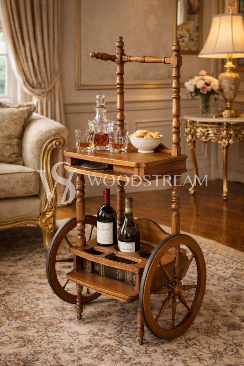Стол сервировочный/Подставка для бутылок винтажная