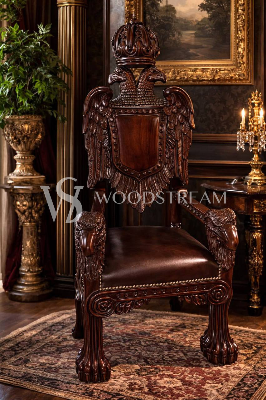 Кресло-Трон в дворцовом стиле с двуглавым орлом