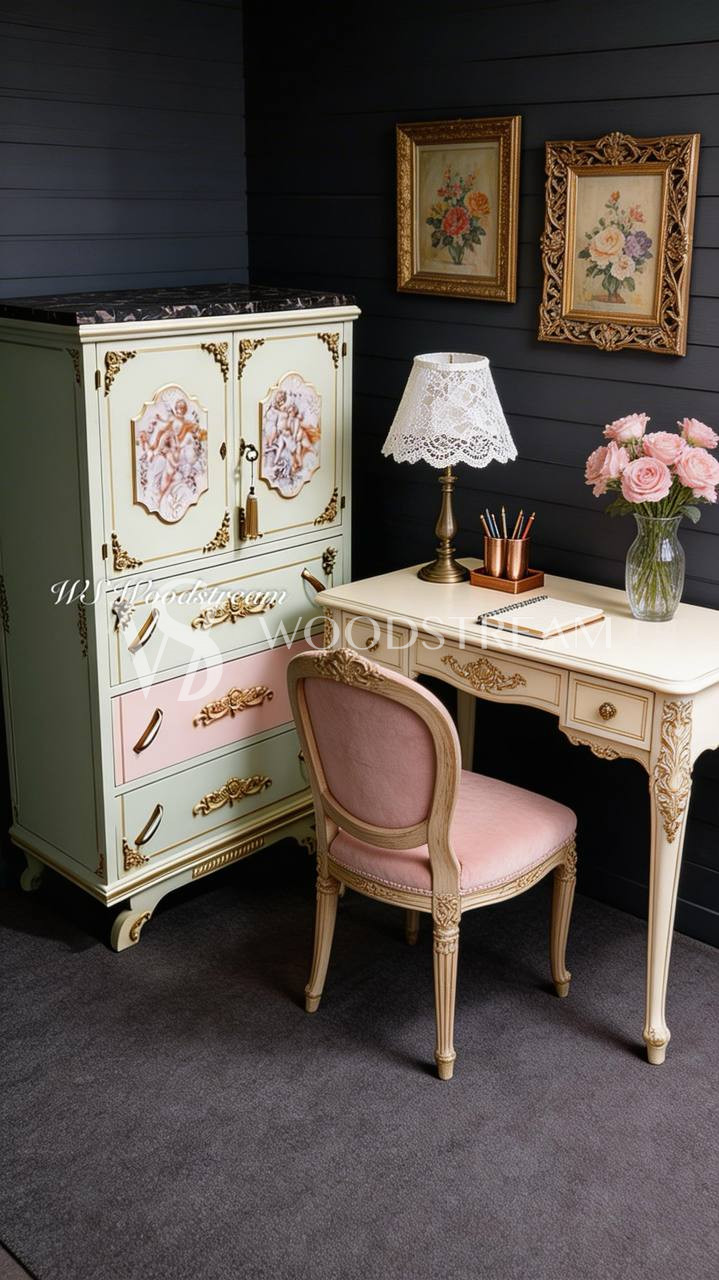 Комод/Шкаф/секретер в стиле венецианского барокко