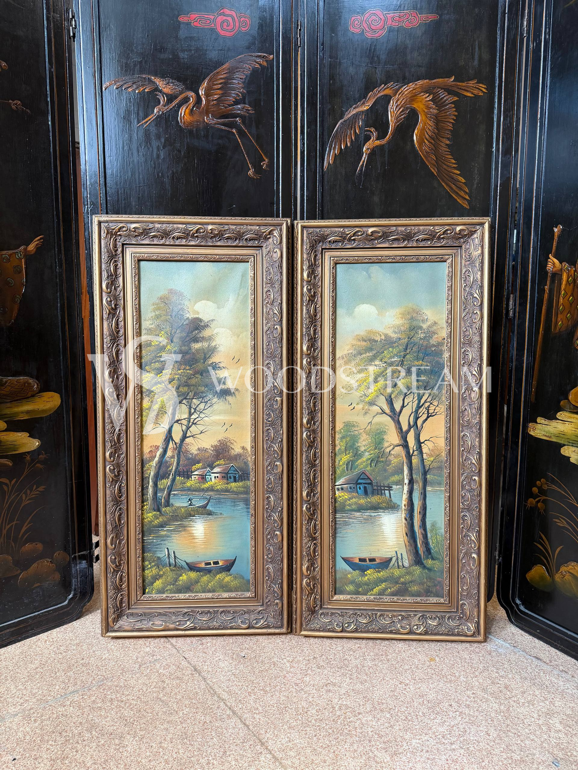 Картина винтажная Пейзаж 2 штуки