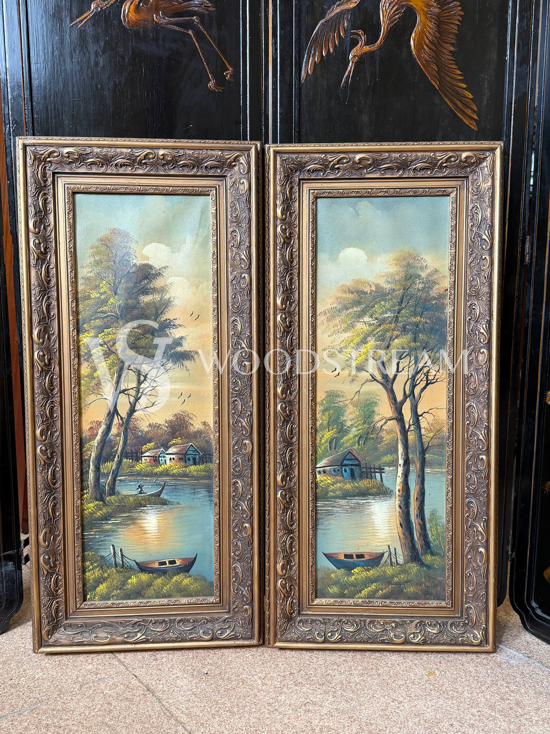 Картина винтажная Пейзаж 2 штуки