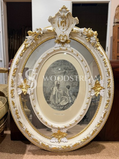 Картина/Гравюра в зеркальной раме в стиле венецианского барокко