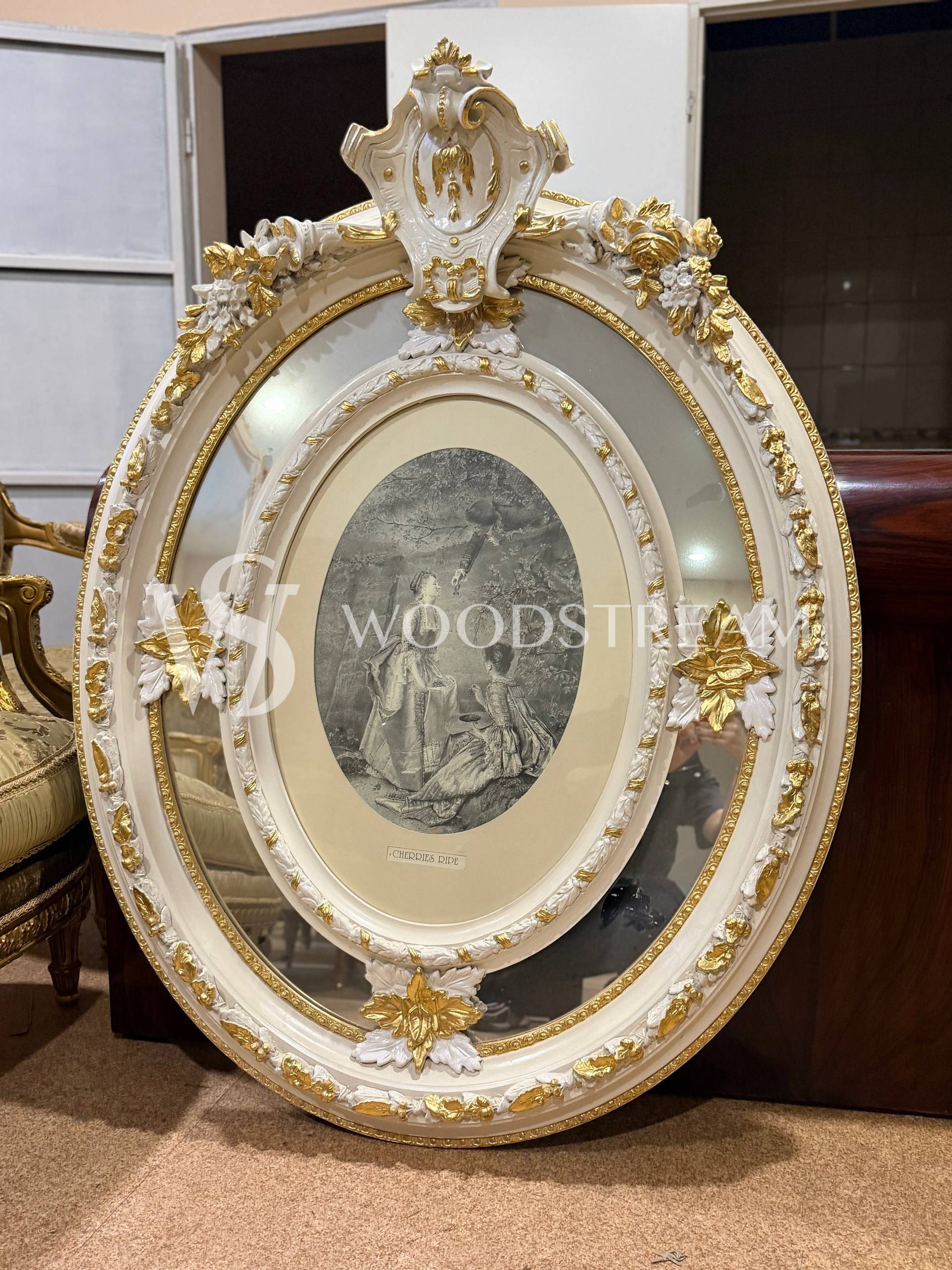 Картина/Гравюра в зеркальной раме в стиле венецианского барокко