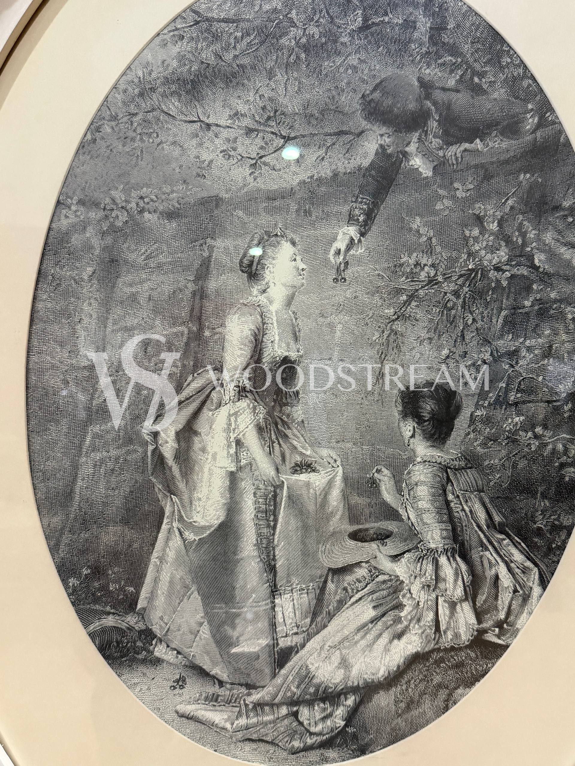 Картина/Гравюра в зеркальной раме в стиле венецианского барокко