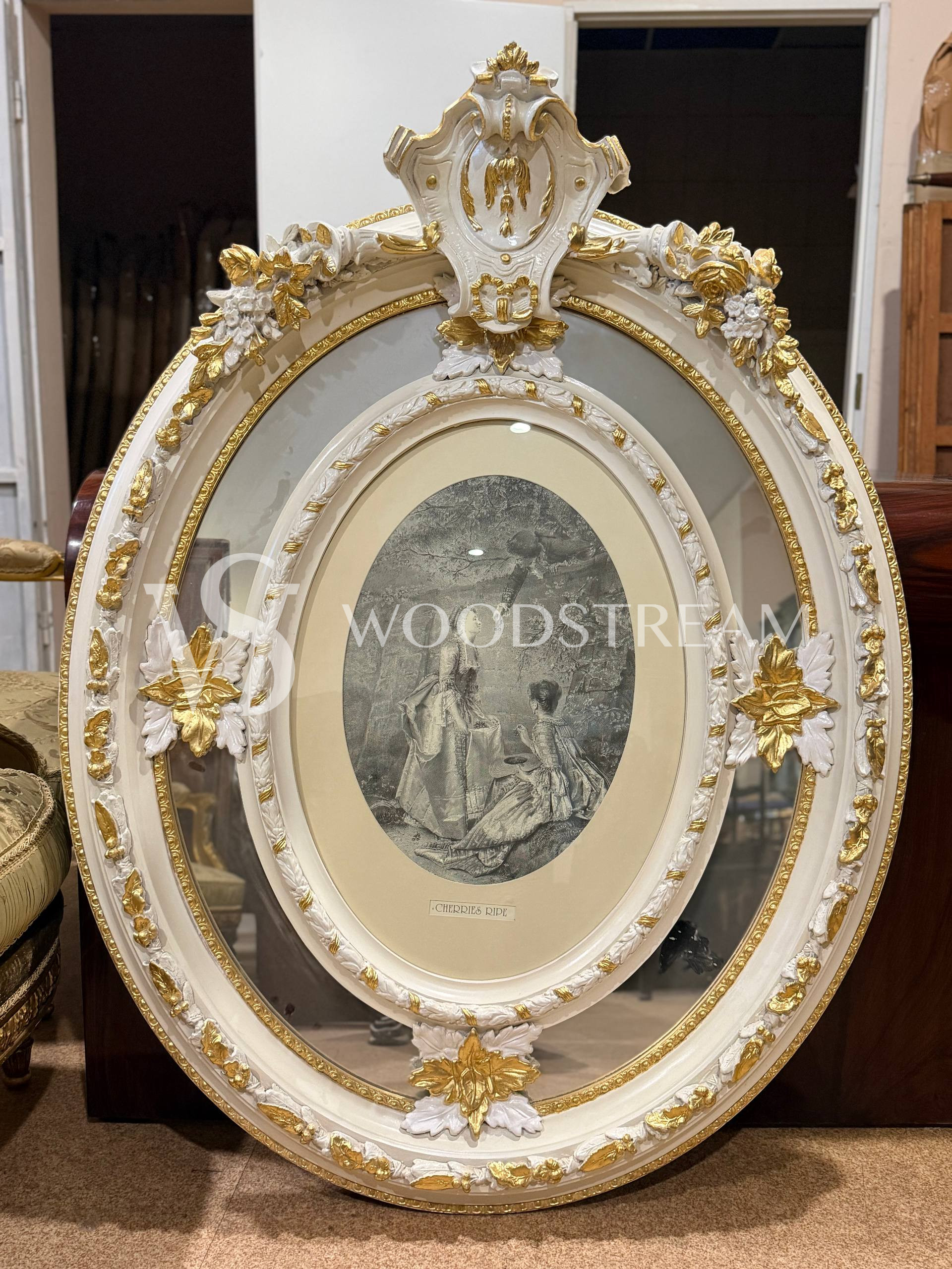 Картина/Гравюра в зеркальной раме в стиле венецианского барокко