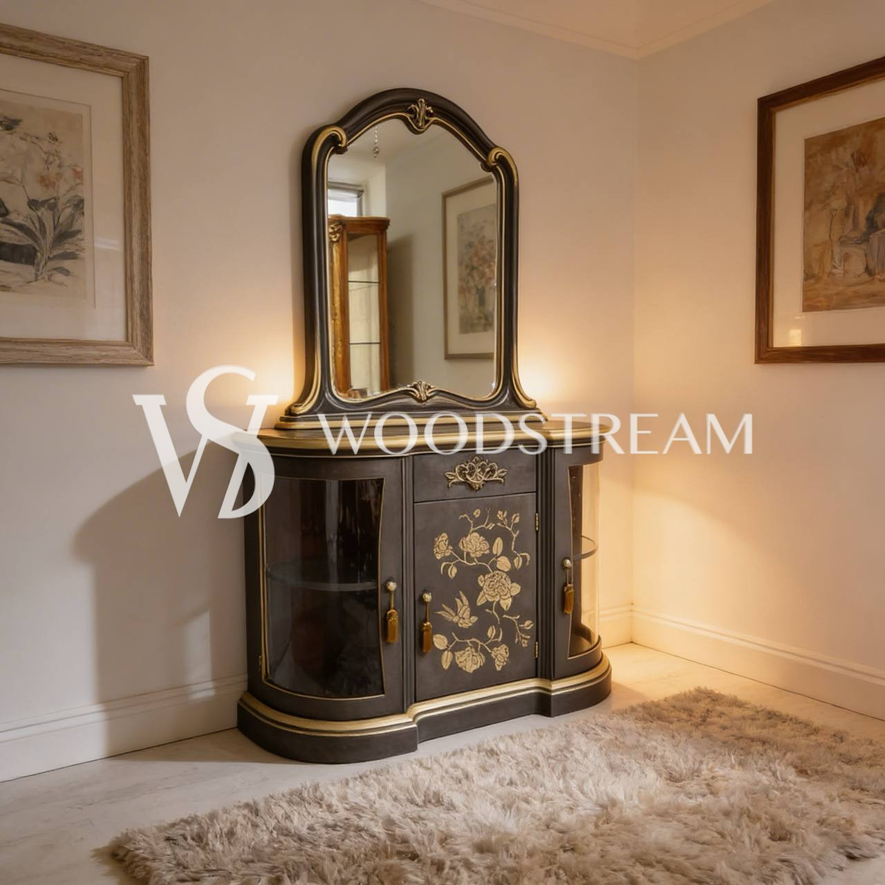 Трюмо/Тумба/Комод с зеркалом винтажный