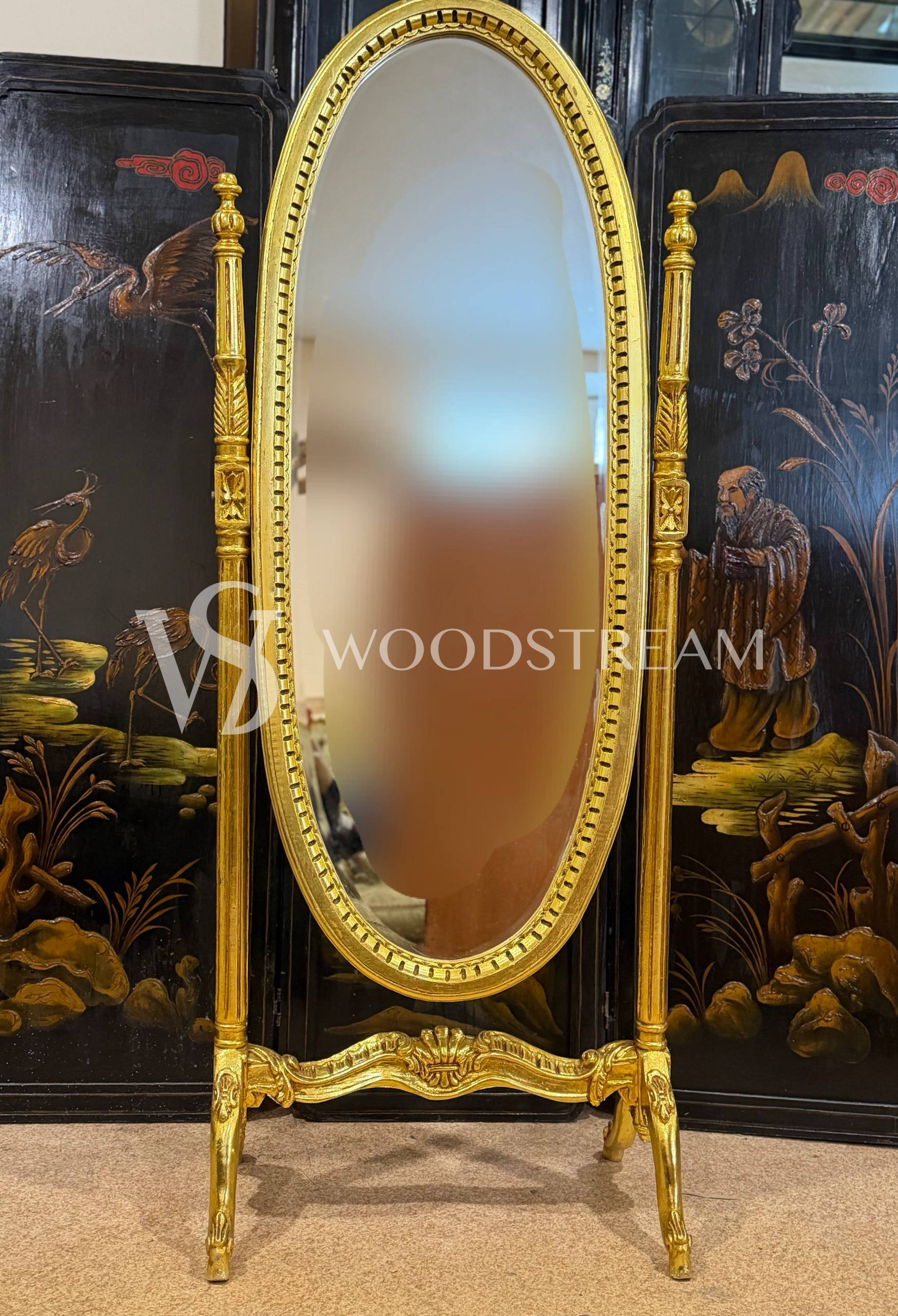 Зеркало псише напольное в стиле Людовика XVI