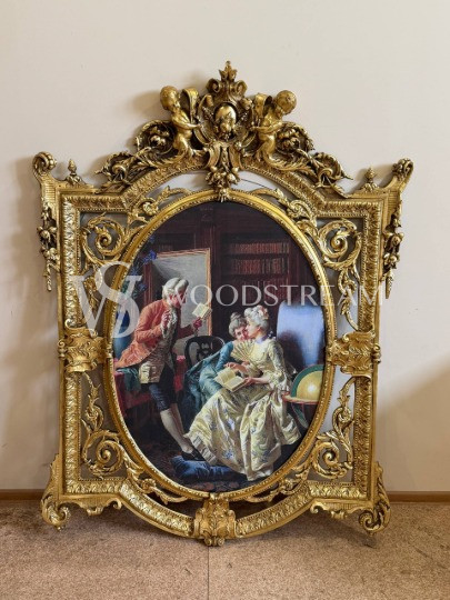 Картина/Печать в раме в стиле венецианского барокко с путти